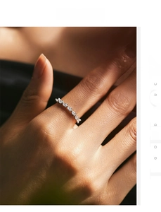 Detail shot of elegant S925 silver ring featuring sparkling marquise-cut stones