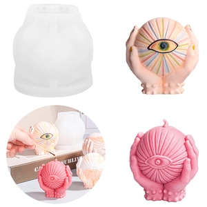 Creative Hands Holding Eyeball Silicone Mold DIY Scented Candle Soap Plaster Resin Gothic Punk Table Decor Tool