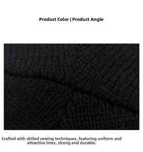 Macro shot of detailed black knitted crown showing premium stitching and fabric texture