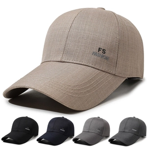 Baseball Cap Sun Hat Polyester Breathable Long Brim Letter Embroidery Adjustable Outdoor Casual Sport Unisex