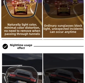 Detailed comparison of high-clarity night vision driving lenses in tunnels and dark scenes