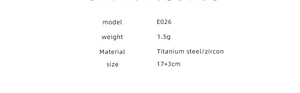 Specifications of red rope bracelet in titanium steel and zircon with 17+3cm size detail