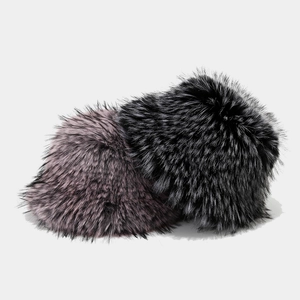 Chapeaux bob en fausse fourrure rose et noir pour femme, design épais et chaud pour l'hiver
