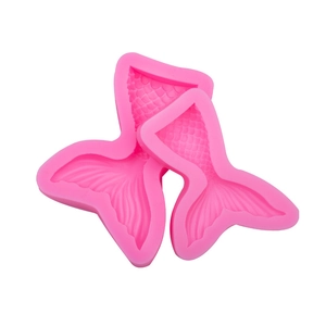Stampi in silicone a coda di sirena con scaglie dettagliate per decorazione di torte