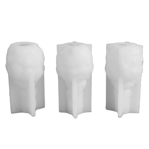 Three-piece Easter rabbit egg silicone molds for DIY scented candles and gypsum crafts
