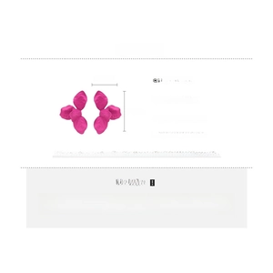 Detailed specifications of oversized fuchsia floral earrings with iron and silver needles