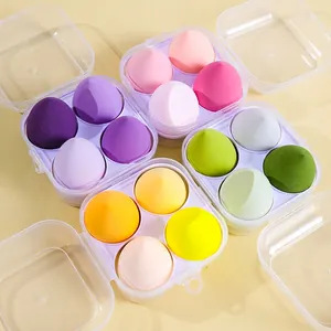 Makeup Sponges Hydrophilic Non-Latex Beauty Egg Blender Soft Foundation Puffs For Dry And Wet Use With Storage Case