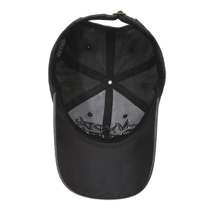 Classic 100% cotton washed baseball cap with embroidered letters and adjustable metal buckle