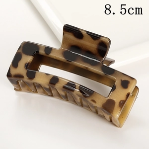 Tortoiseshell rectangular hair claw clip, stylish hair accessory for women, 8.5cm size.