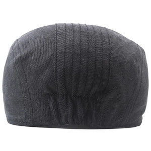 Rear view of cotton ivy cap featuring elastic back band for secure adjustable fitting