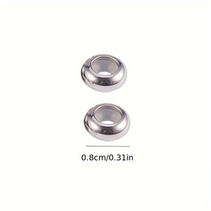 0.8cm silver flat round spacer beads for DIY jewelry making and bracelet filler beads