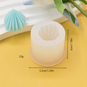 Geometric fan-shaped silicone mold for DIY candles and aromatherapy soap 3.3x3cm