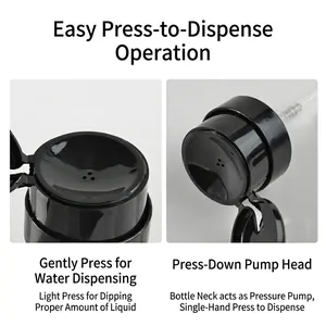 Professional black nail polish remover pump dispenser for convenient liquid output