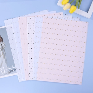 Gold Star Polka Dot Tissue Paper For Gift Wrapping Bouquet Floral Packaging Semi Transparent Copy Paper Novelty