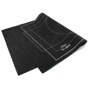 Tapis de puzzle en feutre noir 1000 pièces avec guides et design de stockage 76x48 cm