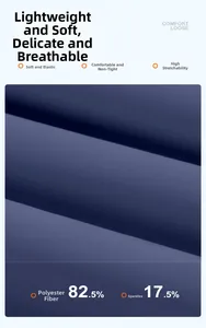 Detail of high-elasticity fabric showing 82.5% polyester and 17.5% spandex blend