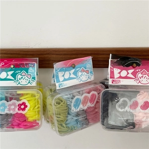 Colorful TPU Hair Ties High Elastic Rubber Bands Boxed Kids Girls Hair Styling Accessories Cream Colors Durable