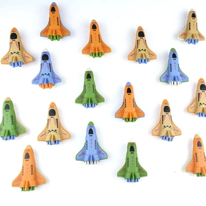 Space shuttle pull-back toy cars in multiple colors for kids aviation play