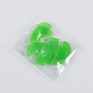 Realistic green PVC kiwi slices for DIY crafts and slime filler in a 10g package