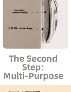 Detail of soft PU leather makeup puff with breathable air-layer structure for concealer