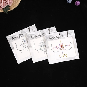 Three-piece set of body crystal jewels and resin diamond stickers for festival parties