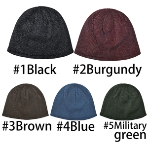 Winter reflective knit beanies for men and women in five colors with warm fleece lining