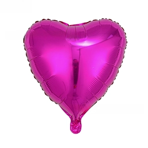 Detailed 18-inch magenta heart-shaped foil balloon for Valentine party decoration