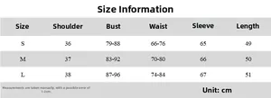 Gedetailleerde maattabel voor kanten slim fit top met borst- en mouwlengte afmetingen