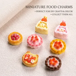Accessoires De Pince À Cheveux En Résine Miniature Gâteau À La Fraise Jouets De Maison De Dessert Mignons