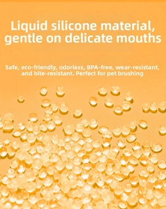 Macro view of BPA-free liquid silicone raw material for durable pet toothbrush