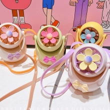 Mini ventilateurs portables en forme de fleur, couleurs variées avec cordons inclus