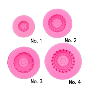 Silicone Molds Tire Shape Car Motorcycle Wheel Pattern Fondant Cake Decorating Gumpaste Chocolate Candy DIY Baking Tools