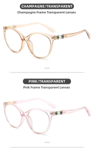 Detail of champagne and pink transparent eyewear frames with hexagonal scale metal hinges