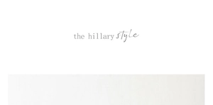 Minimalist header display featuring The Hillary Style branding for Christmas decor collection