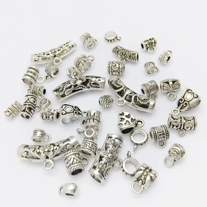 Vintage Alloy Tibetan Silver Finish Bails Connectors Spacer Beads For DIY Bracelet Necklace Making Retro Ethnic Charms