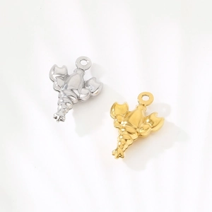 Pendentifs homard en acier inoxydable doré et argenté pour bijoux DIY créatifs