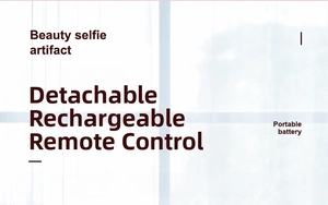 Detachable rechargeable remote with 15m range and high-quality chip for selfie sticks