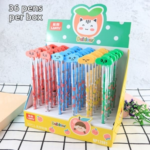 Detailed set of 36 non-sharpening pencils with colorful cloud caps and display box
