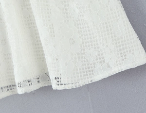Gros plan détaillé de la dentelle prune blanche et de la texture en maille florale