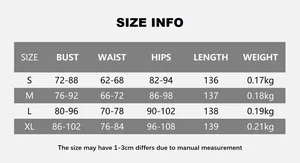 Detailed size chart for printed summer maxi dress including bust waist and hip measurements