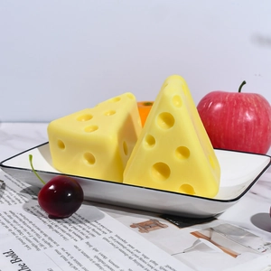 Stampo in silicone a forma di formaggio giallo per candele e decorazione torte