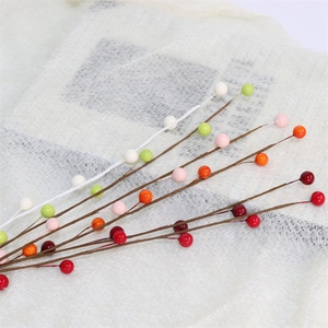 Artificial Berry Stems Foam Berries With Bendable Iron Wire For Christmas Easter DIY Floral Arrangements Home Decor