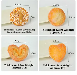 Vista detallada de modelos de galletas de PVC con glaseado y texturas en varios tamaños