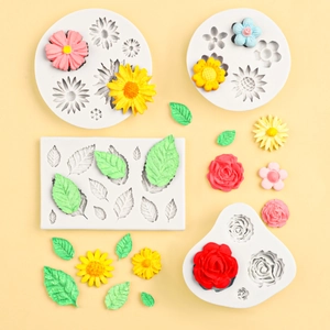 Stampi in silicone per fiori fondente con rose e margherite per decorazioni di torte fai-da-te