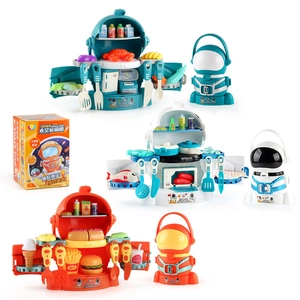 Set cucina per bambini astronauta con nave da trasporto spaziale e accessori alimentari