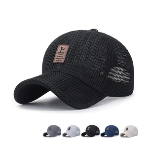 Casquette De Baseball En Mesh Respirant Polyester Protection Solaire Été Extérieur Chapeau De Sport Réglable Hommes Femmes