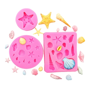Stampi in silicone a stella marina e conchiglia per torte oceaniche e cioccolato