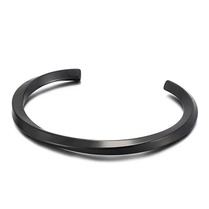 Bracelet Jonc Torsadé Spirale Vintage Acier Inoxydable Minimaliste Ouvert Pour Hommes Femmes Bijou Rétro Accessoire