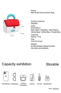 Dettagli borsa in poliestere con dimensioni 19,5x16x14,5cm e specifiche del prodotto