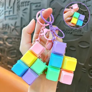 Mechanische Tastatur Tastenkappe Schlüsselanhänger Macaron Mehrfarbig Verbindungstaste Dekompression Stressabbau Spielzeug Tasche Anhänger Zubehör